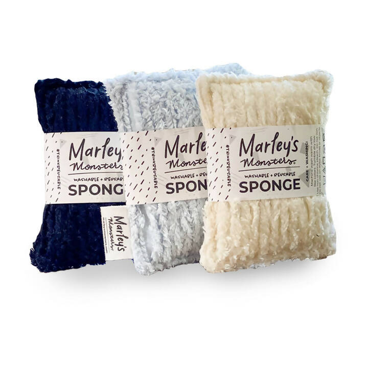 Cotton Chenille Washcloth - Washcloth | Marley's Monsters Sky Blue