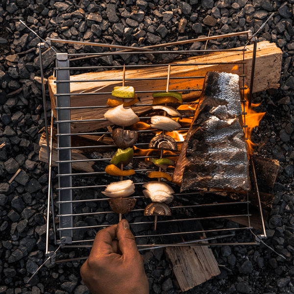 Wolf&Grizzly FIRE SAFE＋Grill M1＋COOK SET Wolf And Grizzly | M1 Grill Kit - Stainless steel lightweight grill